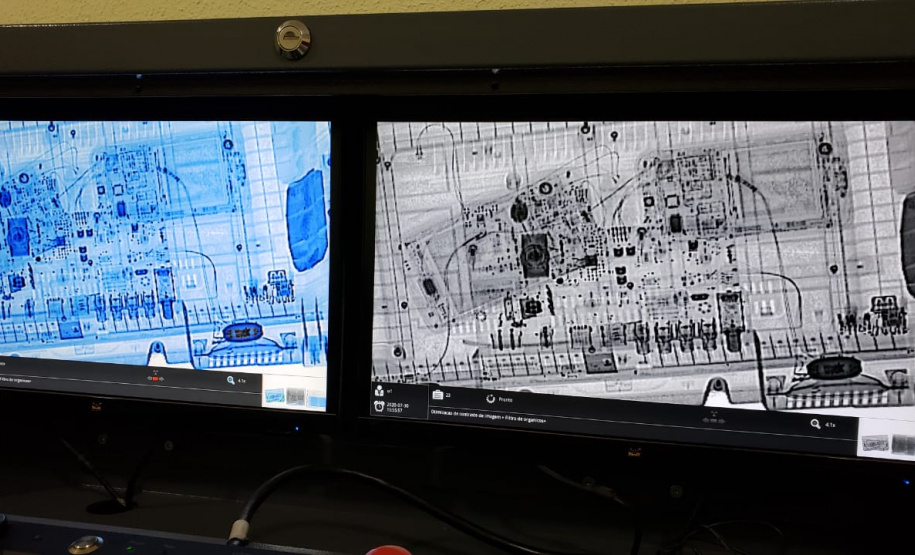 Familiar envia televisão recheada de ilícitos para preso de Cascavel