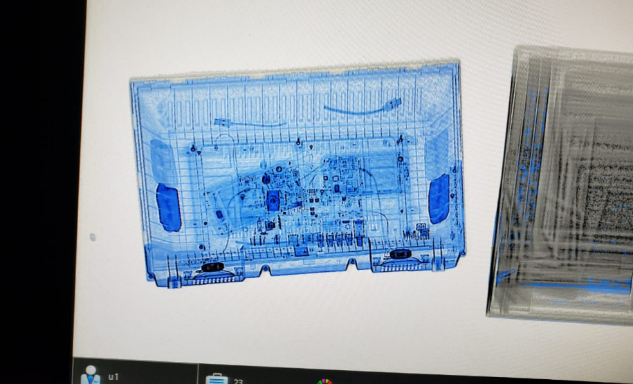 Familiar envia televisão recheada de ilícitos para preso de Cascavel