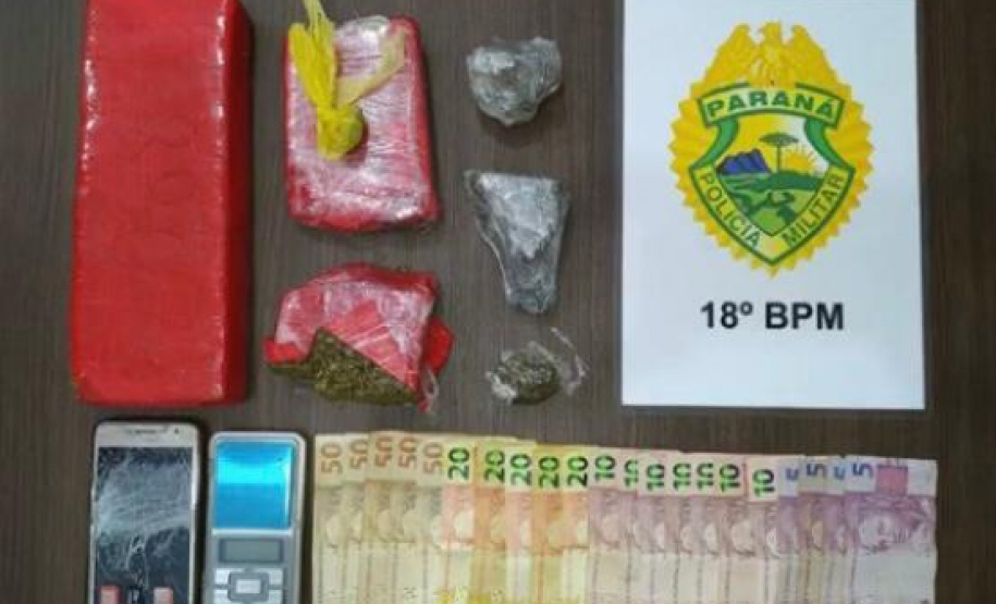 No Norte do estado, PM prende quatro pessoas e apreende mais de dois quilos de maconha e 52 pedras de crack em situações distintas