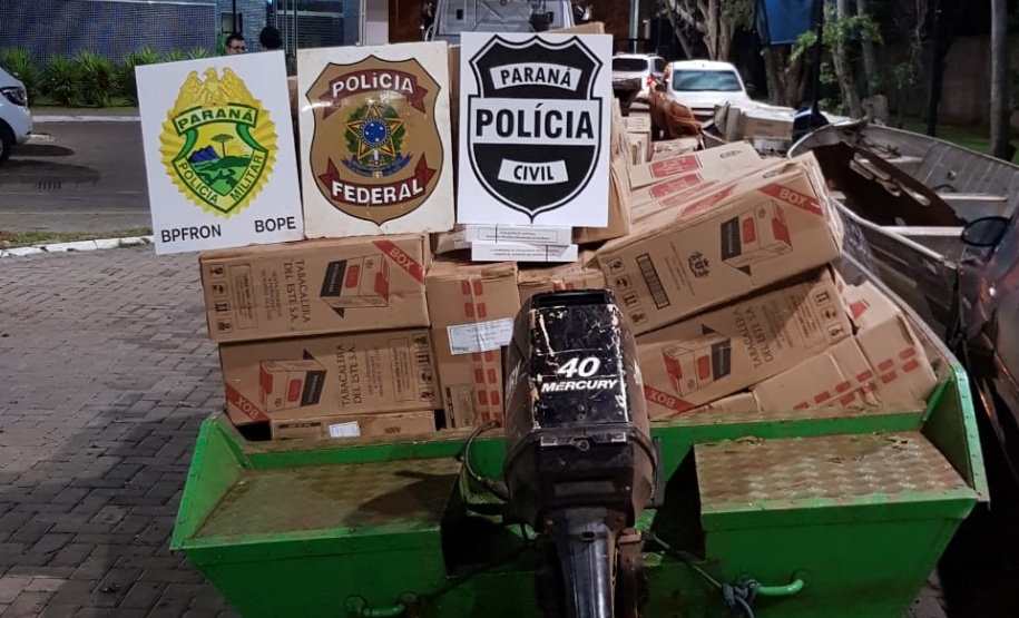 Operação Hórus: Forças policiais apreendem cerca de R$ 250 mil em cigarros paraguaios na cidade de Guaíra