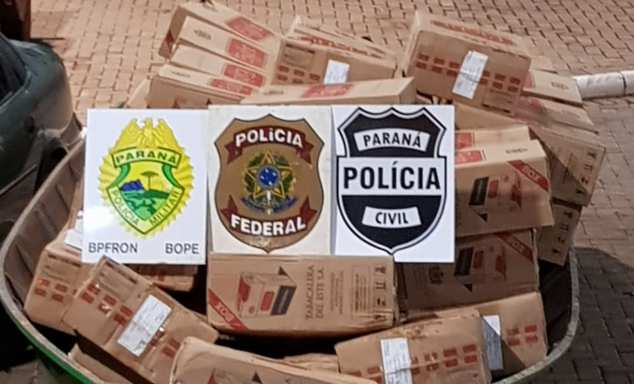 Operação Hórus: Forças policiais apreendem cerca de R$ 250 mil em cigarros paraguaios na cidade de Guaíra