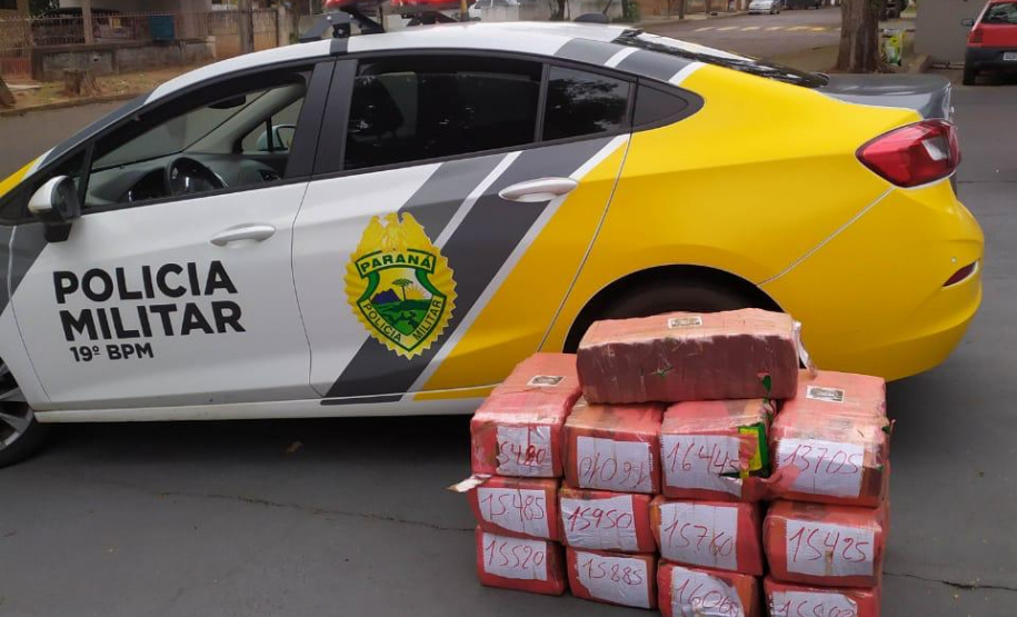 No Noroeste do estado, PM prende homem e apreende mais de 200 quilos de maconha