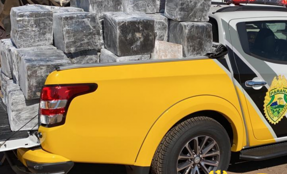 28.08 - Mais de 1,3 tonelada de maconha que estava escondida em carga de amido de mandioca é apreendida pelo BPRV no Noroeste do estado