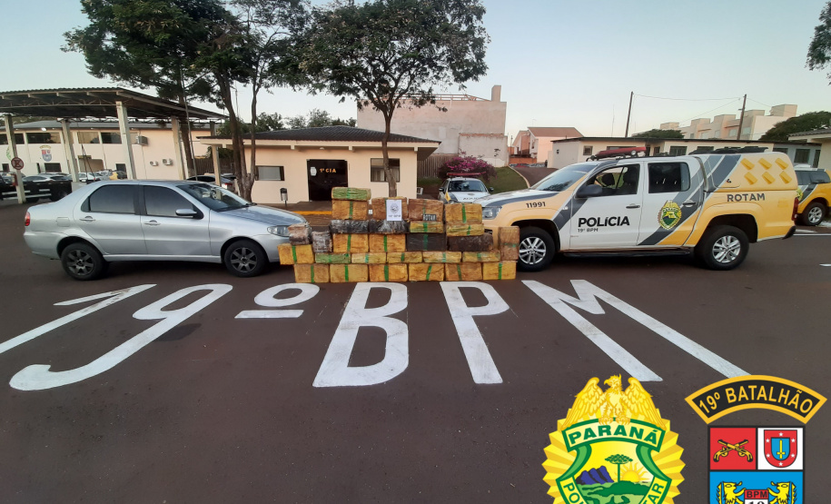Mais de meia tonelada de maconha é apreendida em Toledo (PR) em abordagens distintas da PM
