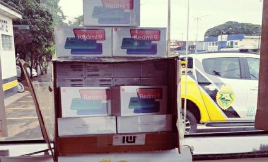 Polícia Rodoviária apreende 40 celulares e mais de R$ 80 mil em eletrônicos no Noroeste do estado