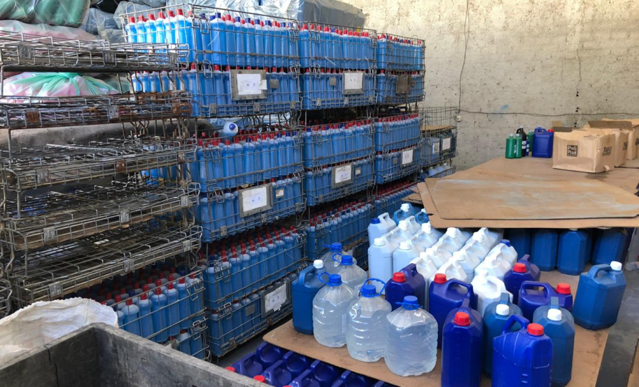 Polícia Civil descobre depósitos clandestinos de álcool em gel falsificados