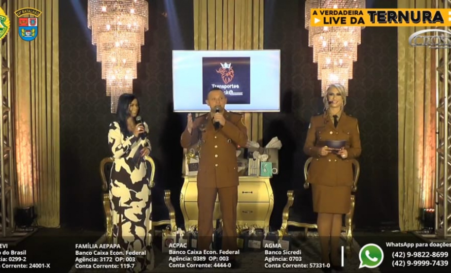 Batalhão da PM arrecada mais mais de 4,5 toneladas de alimentos com a Live da Ternura