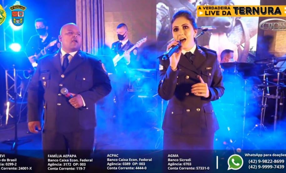 Batalhão da PM arrecada mais mais de 4,5 toneladas de alimentos com a Live da Ternura