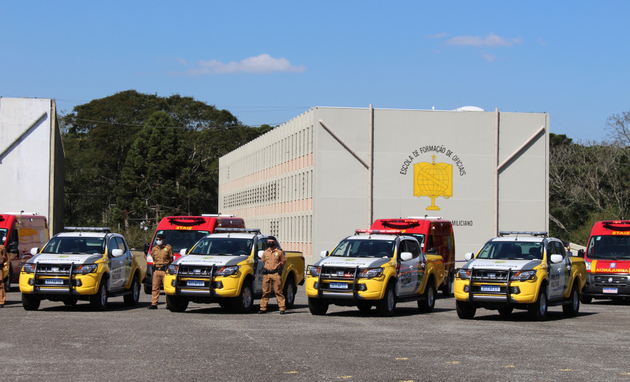 Segurança Pública recebe novo bloco na Academia Policial Militar do Guatupê e 59 novas viaturas