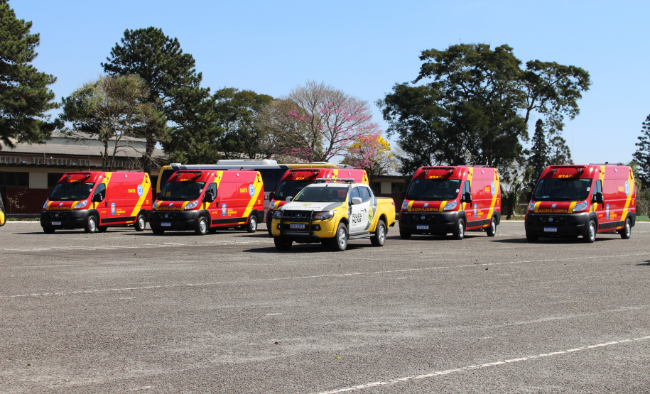 Segurança Pública recebe novo bloco na Academia Policial Militar do Guatupê e 59 novas viaturas