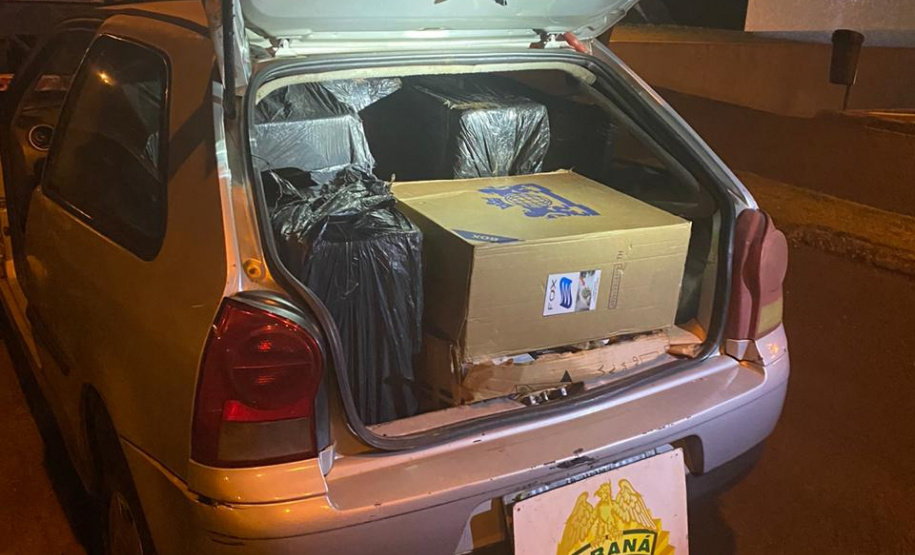 Durante a Operação Hórus, BPFron prende homem e apreende carro carregado com 550 pacotes de cigarros