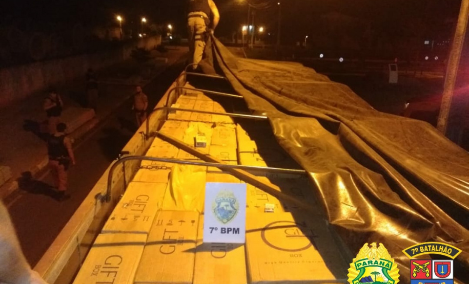 PM apreende mais de 250 mil maços de cigarros contrabandeados no Noroeste do Paraná