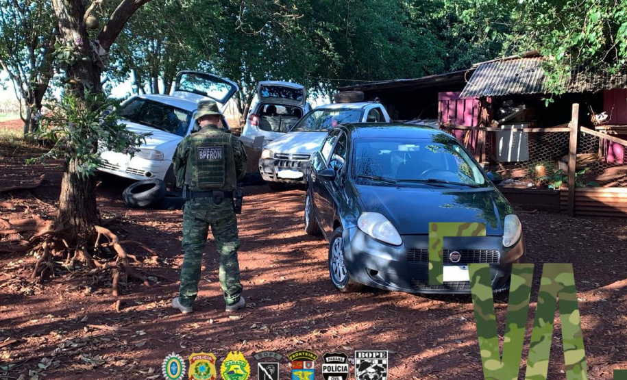 Ação integrada da Operação Hórus descobre depósito de contrabando de mercadorias e veículos avaliados em R$ 1,5 milhão em Guaíra (PR)