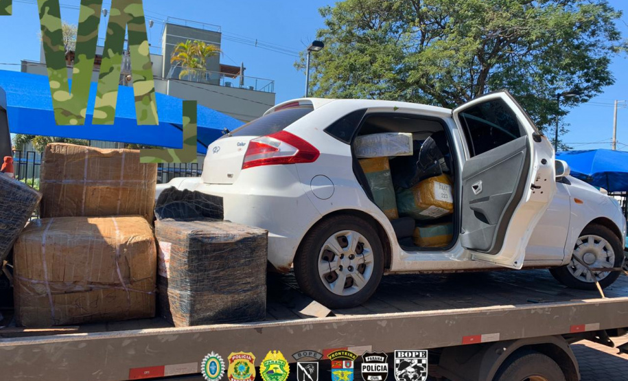 Ação integrada da Operação Hórus descobre depósito de contrabando de mercadorias e veículos avaliados em R$ 1,5 milhão em Guaíra (PR)