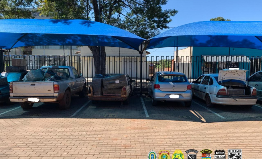 Ação integrada da Operação Hórus descobre depósito de contrabando de mercadorias e veículos avaliados em R$ 1,5 milhão em Guaíra (PR)