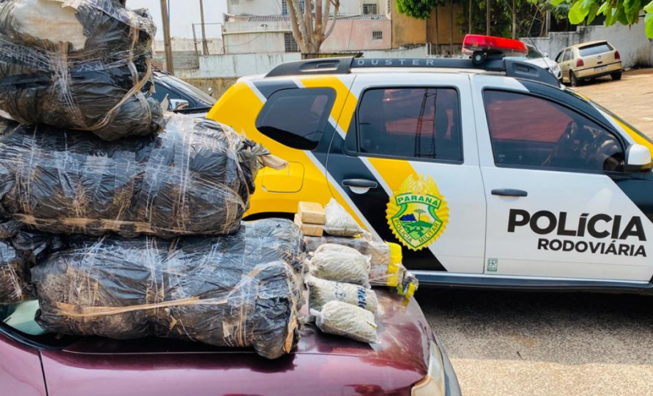 Policiamento em rodovias estaduais do Noroeste do estado resulta em mais de 325 quilos de drogas apreendidas no final de semana
