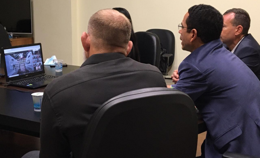 Secretário coronel Marinho participa de videoconferência com delegados da Polícia Civil de todo o Estado