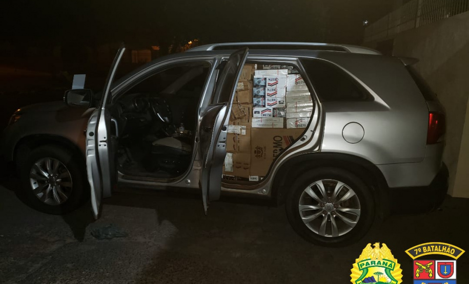 No noroeste do Paraná, PM apreende 170 quilos de maconha, arma e contrabandos