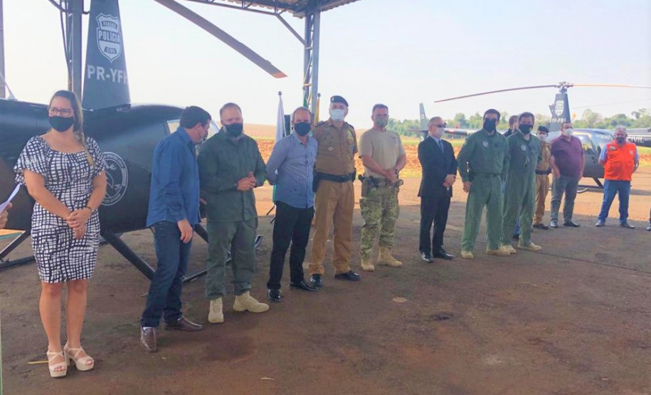 Para intensificar a segurança nas fronteiras, Polícia Civil inaugura base aérea no oeste do Paraná