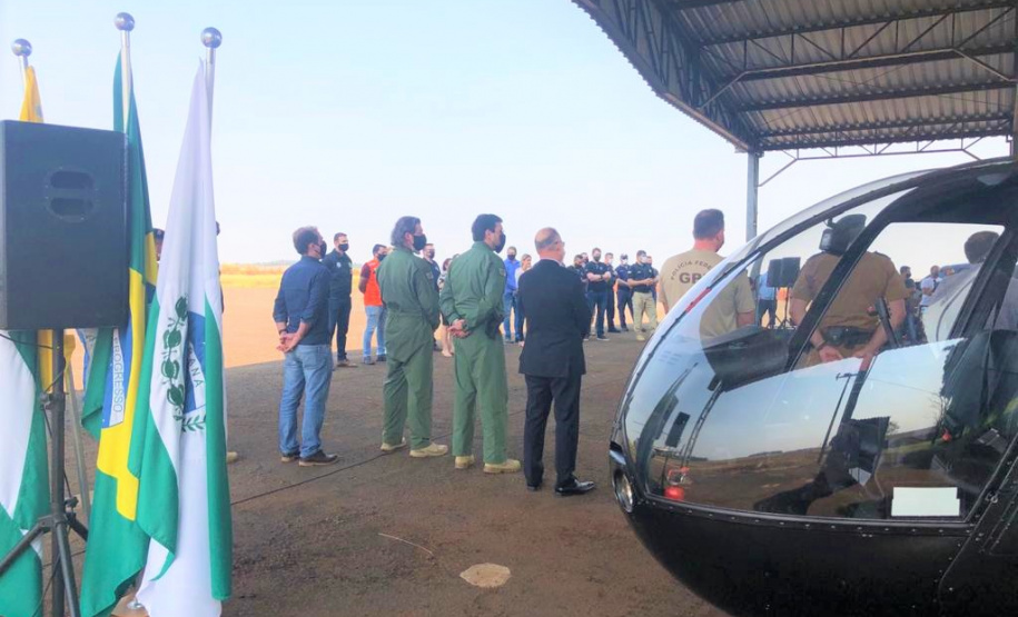 Para intensificar a segurança nas fronteiras, Polícia Civil inaugura base aérea no oeste do Paraná