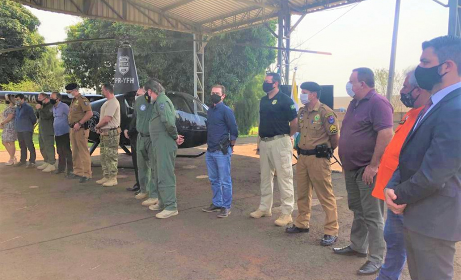 Para intensificar a segurança nas fronteiras, Polícia Civil inaugura base aérea no oeste do Paraná