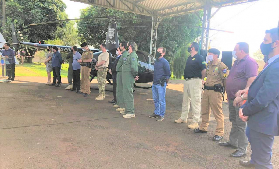 Para intensificar a segurança nas fronteiras, Polícia Civil inaugura base aérea no oeste do Paraná