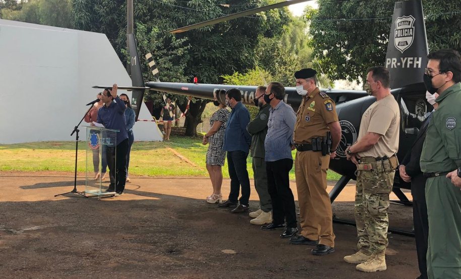Para intensificar a segurança nas fronteiras, Polícia Civil inaugura base aérea no oeste do Paraná