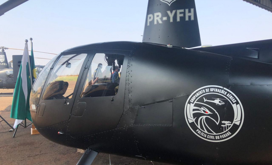 Para intensificar a segurança nas fronteiras, Polícia Civil inaugura base aérea no oeste do Paraná