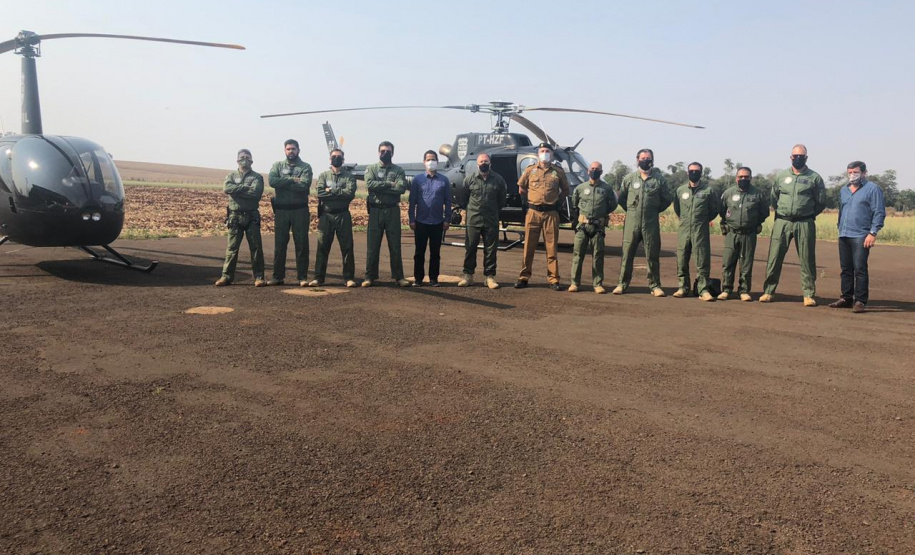 Para intensificar a segurança nas fronteiras, Polícia Civil inaugura base aérea no oeste do Paraná