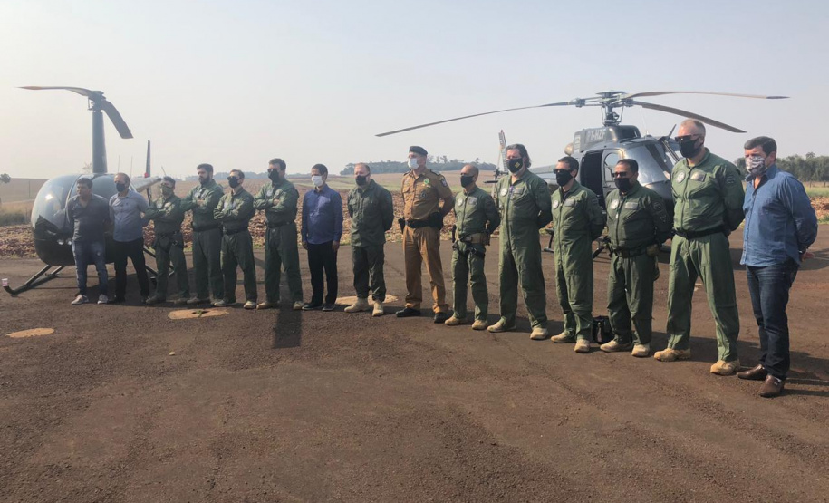 Para intensificar a segurança nas fronteiras, Polícia Civil inaugura base aérea no oeste do Paraná