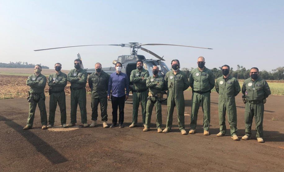 Para intensificar a segurança nas fronteiras, Polícia Civil inaugura base aérea no oeste do Paraná