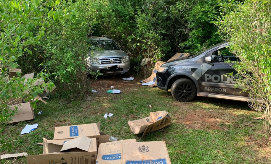 BPFron apreende mais de 2,6 mil pacotes de cigarros contrabandeados no Oeste do estado