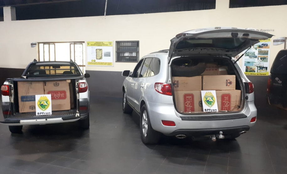 BPFron apreende mais de 2,6 mil pacotes de cigarros contrabandeados no Oeste do estado
