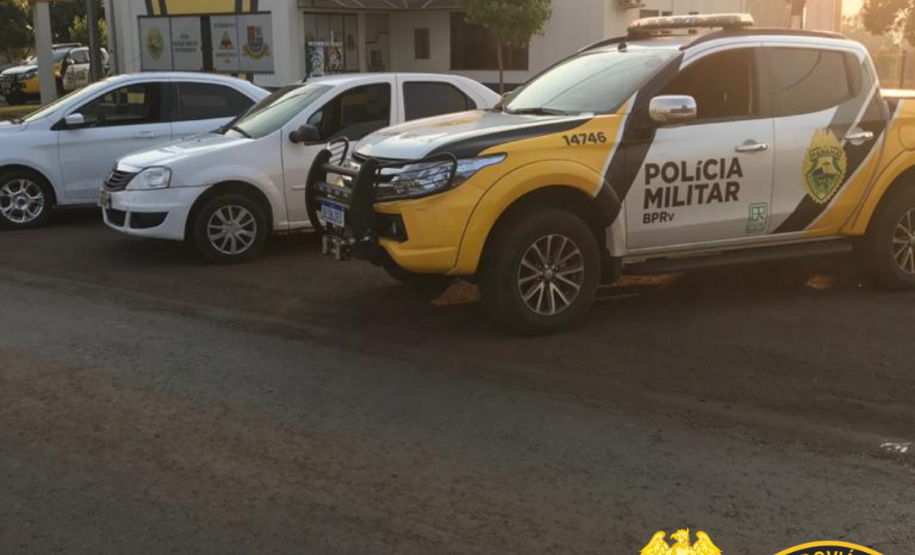 BPRv apreende dois carros carregados com três mil cigarros e dois equipados com rádio transmissor no Paraná