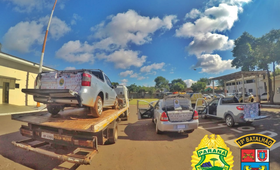 PM apreende 6,7 mil pacotes de cigarro, armas e até lancha no Oeste do estado