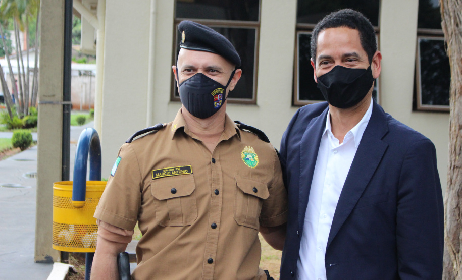 Em Maringá, Secretário da Segurança visita unidades da Polícia Militar e do Corpo de Bombeiros