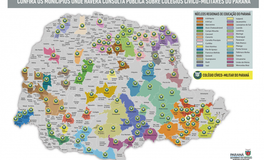 Paraná terá 215 colégios cívico-militares, maior programa do Brasil