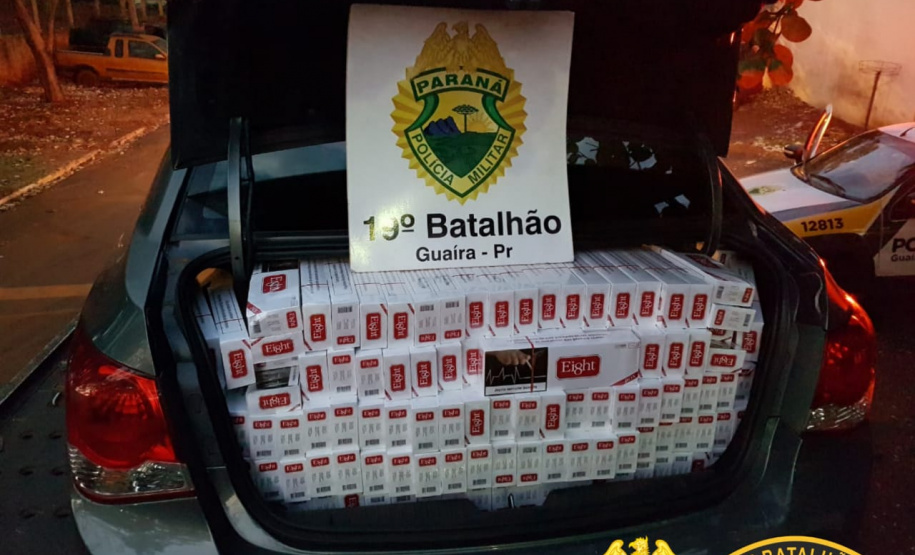 No Oeste do estado, PM apreende 705 quilos de maconha e três mil pacotes de cigarros contrabandeados