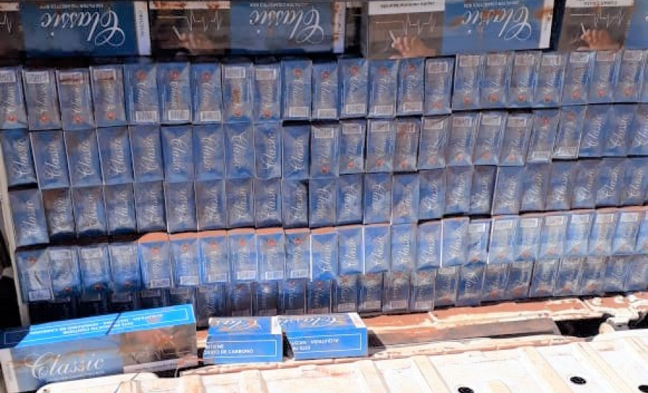 PM do Sudoeste paranaense apreende 1,5 mil pacotes de cigarros