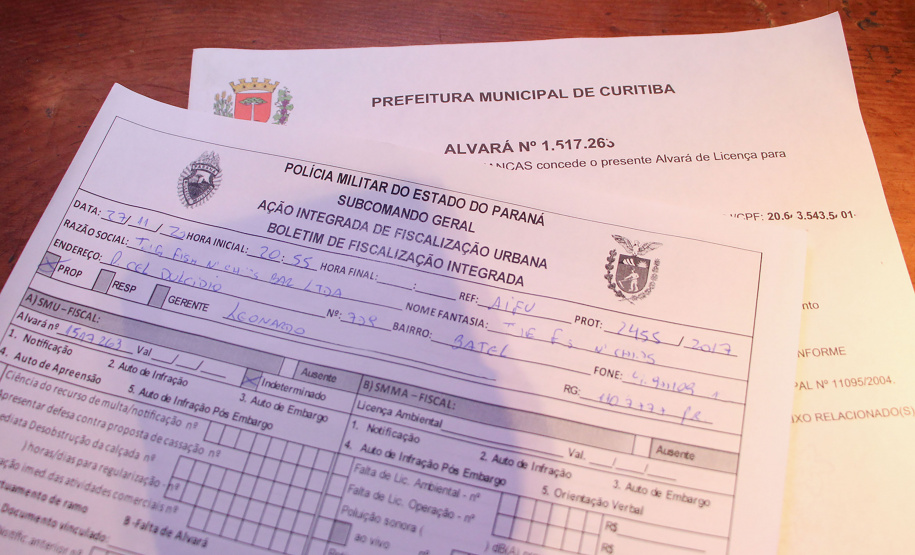 Ação Integrada de Fiscalização Urbana fecha 25 estabelecimentos comerciais em Curitiba