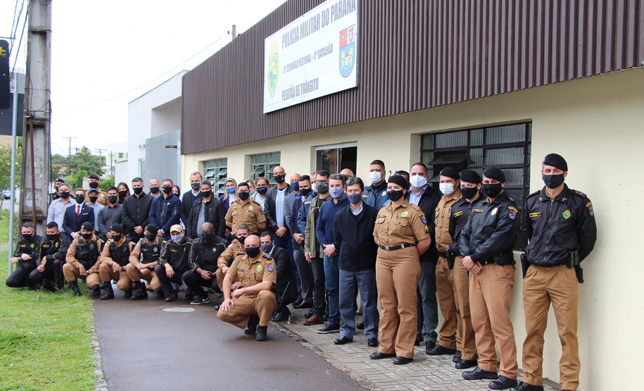 Pelotão de Trânsito do 17º Batalhão inaugura nova sede em São José dos Pinhais, na RMC