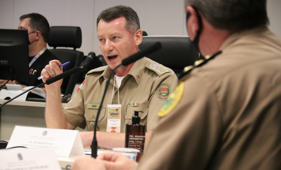 No Paraná, Senasp ouve experiências e demandas de Secretarias da Segurança Pública e polícias Militares e Civis dos estados do Sul