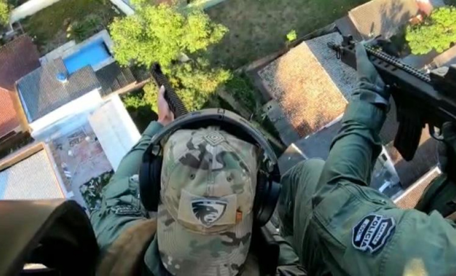 Polícia Civil realiza apoio aéreo na maior operação da PF e da Receita Federal