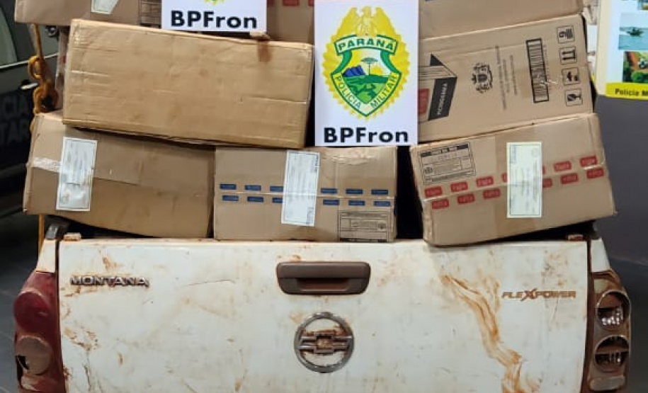 BPFron apreende 50 caixas de cigarros em Guaíra (PR), no Oeste do estado