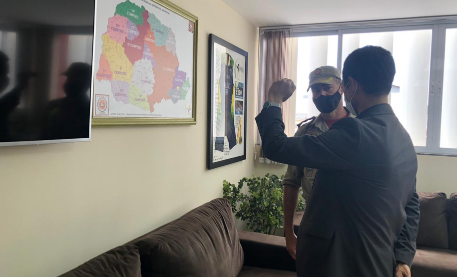 Secretário da Segurança Pública faz visita técnica em unidades da PM e Corpo de Bombeiros em Londrina