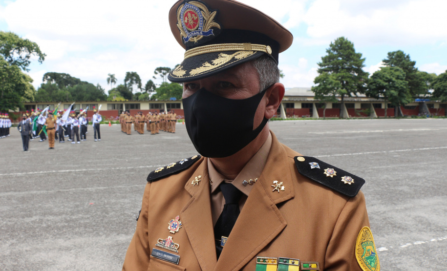Durante solenidade, a Academia Policial Militar do Guatupê recebe novo Comandante em São José dos Pinhais, na RMC