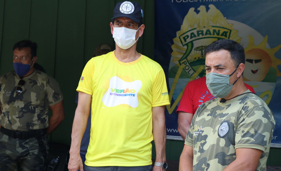 Litoral do PR recebe visita do coordenador Estadual do Verão Consciente no primeiro dia de operação