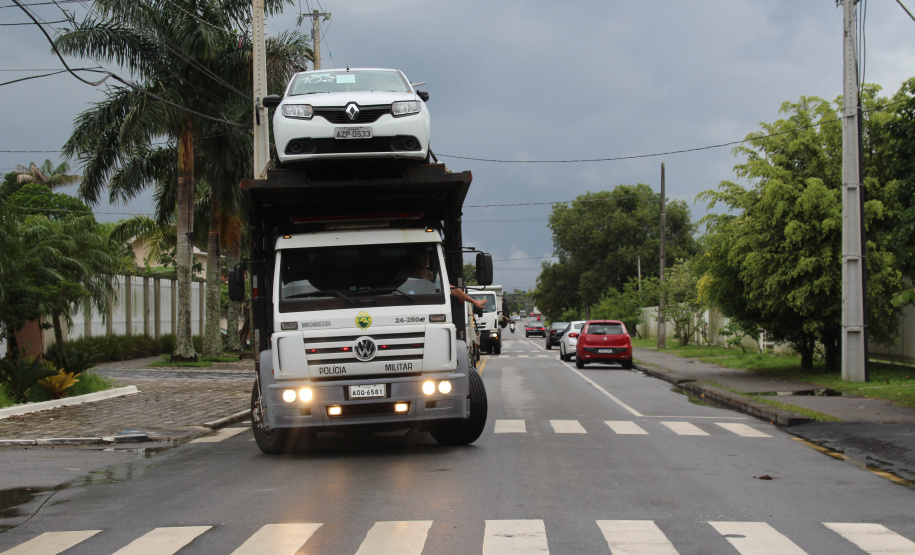 Em quatro dias, Segurança Pública retira cerca de 350 veículos de pátios de delegacias do litoral