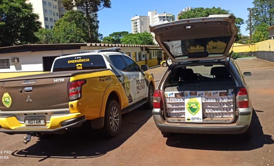 Policiais da ROTAM apreendem veículo carregado com 6 mil maços de cigarro na região oeste do Estado