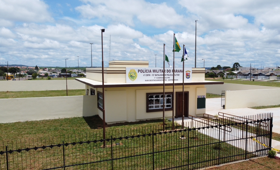Governador inaugura sede do destacamento da PM de Entre Rios, em Guarapuava